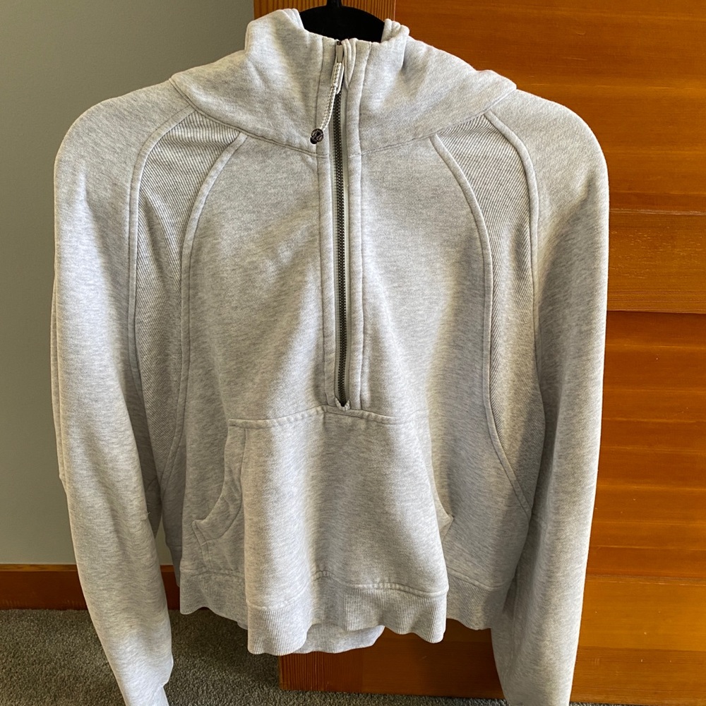Lululemon Gray Scuba 1/2 Zip Hoody XL/XXL